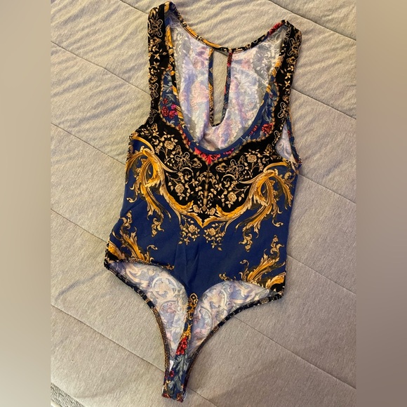 Intimately Free People Women's Baroque Floral Thong Bodysuit xs - Picture 14 of 16